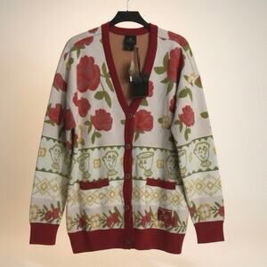 NWT Disney Beauty and The Beast Rose Patterned Cardigan Her Universe BoxLunch XL